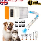 Professional Dog Grooming Kit with Rechargeable Hair Trimmer, High-Efficiency 12000Pa Suction, 99% Pet Hair Removal, 2L Large Capacity Vacuum, and 11 Essential Tools