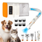Professional Dog Grooming Kit with Rechargeable Hair Trimmer, High-Efficiency 12000Pa Suction, 99% Pet Hair Removal, 2L Large Capacity Vacuum, and 11 Essential Tools